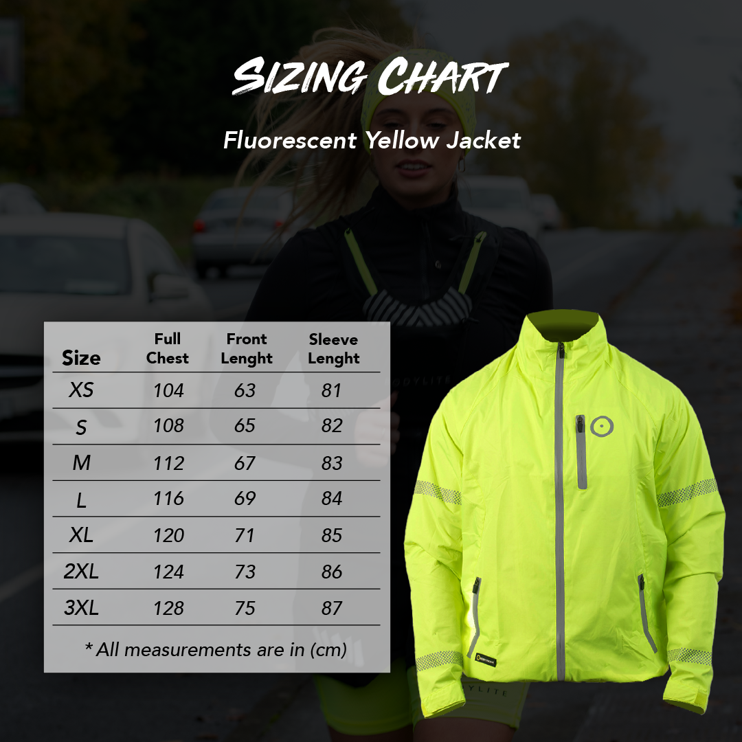Neon Yellow Reflective Jacket BodyliteGear