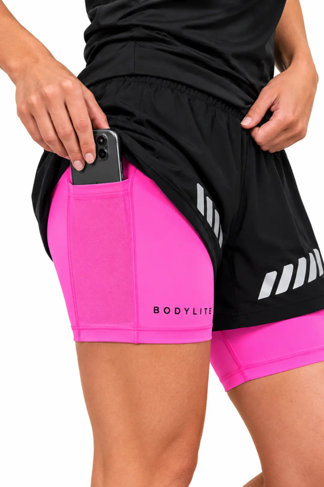 2-in-1 Double Layered Shorts (Reflective & Fluorescent)