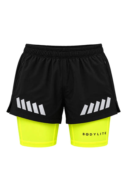 2-in-1 Double Layered Shorts (Reflective & Fluorescent)